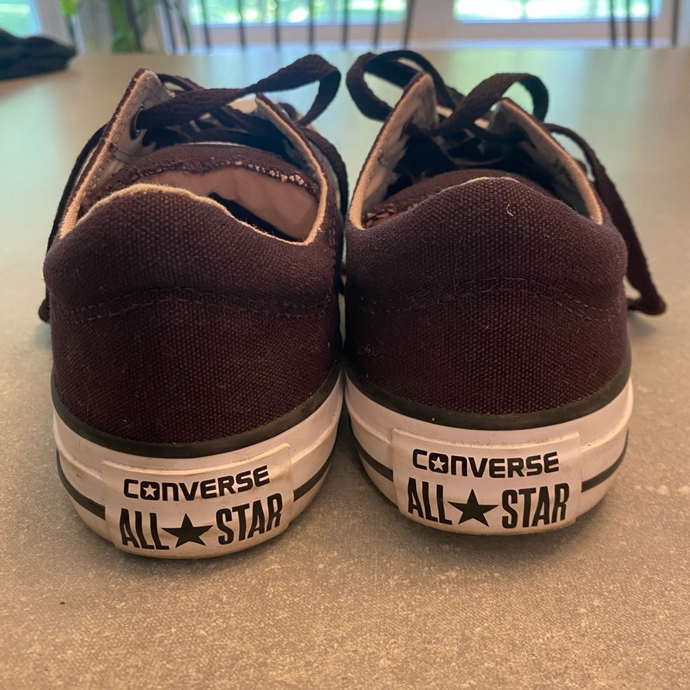 Converse Dark Plum Canvas Sneakers - size 7. - Picture 3 of 8